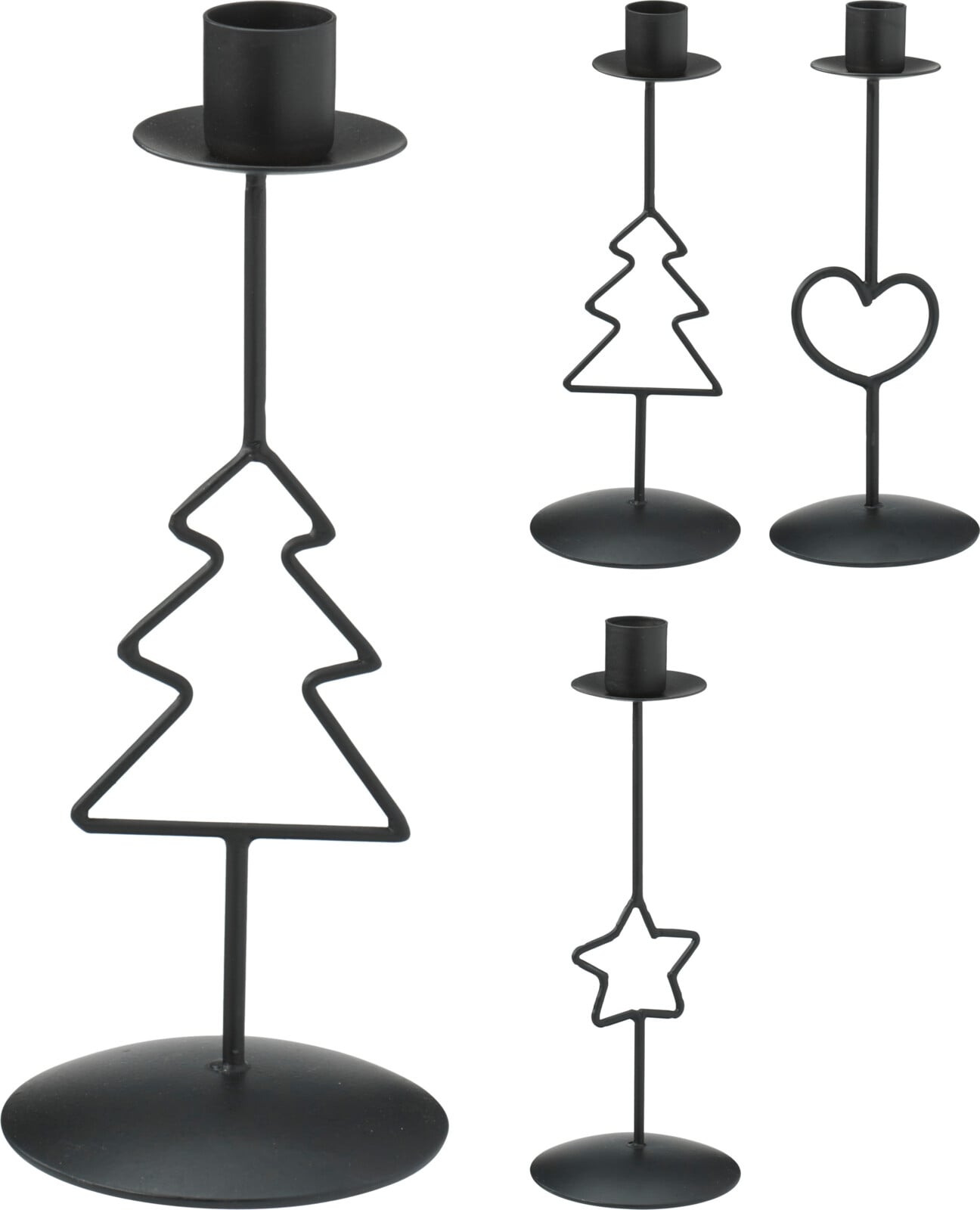 Коледен свещник Iron 21 см микс