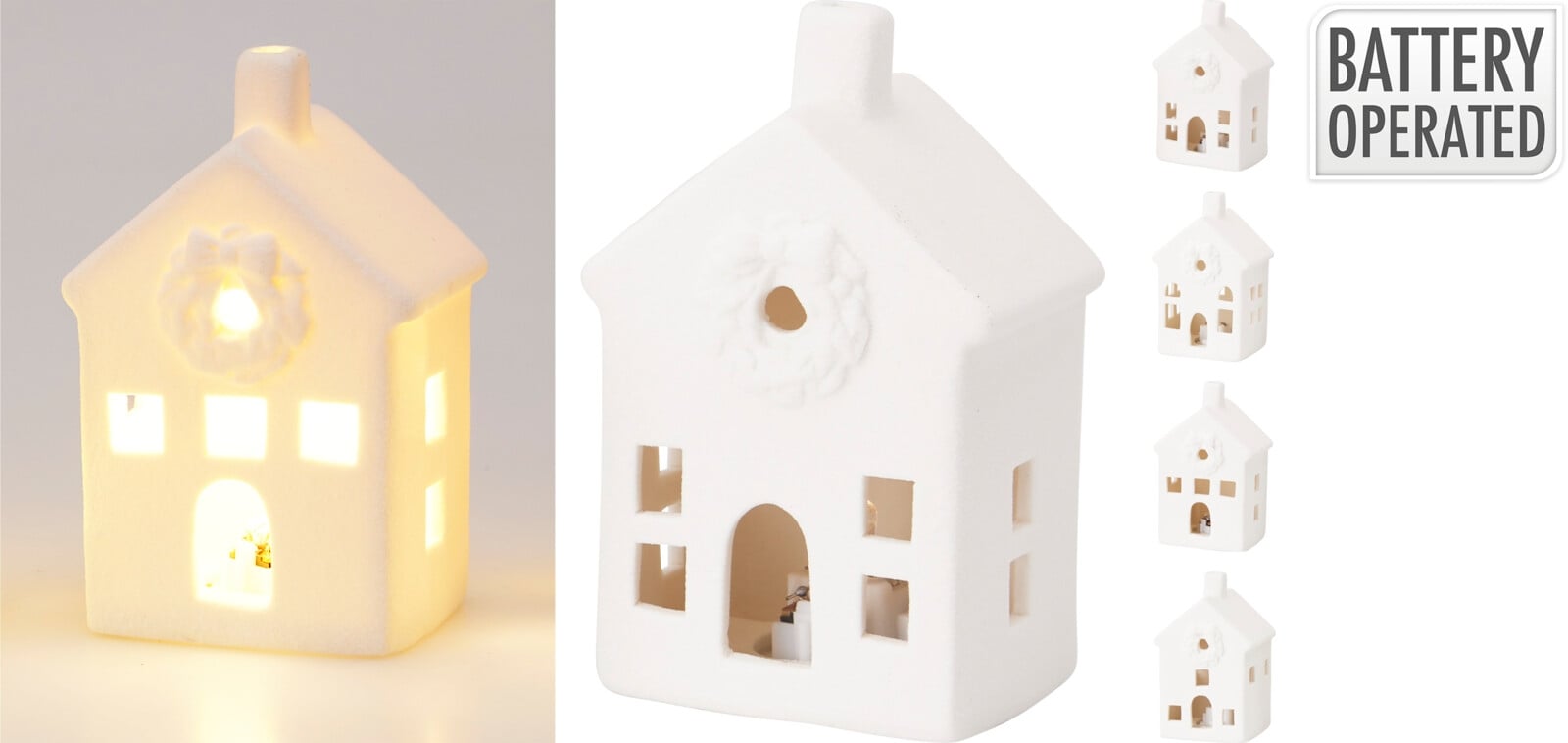 Коледна къщичка с LED лампичка микс