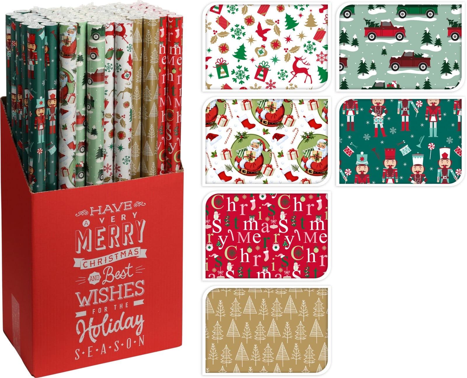 Коледна опаковъчна хартия за подаръци 70 х 200 см