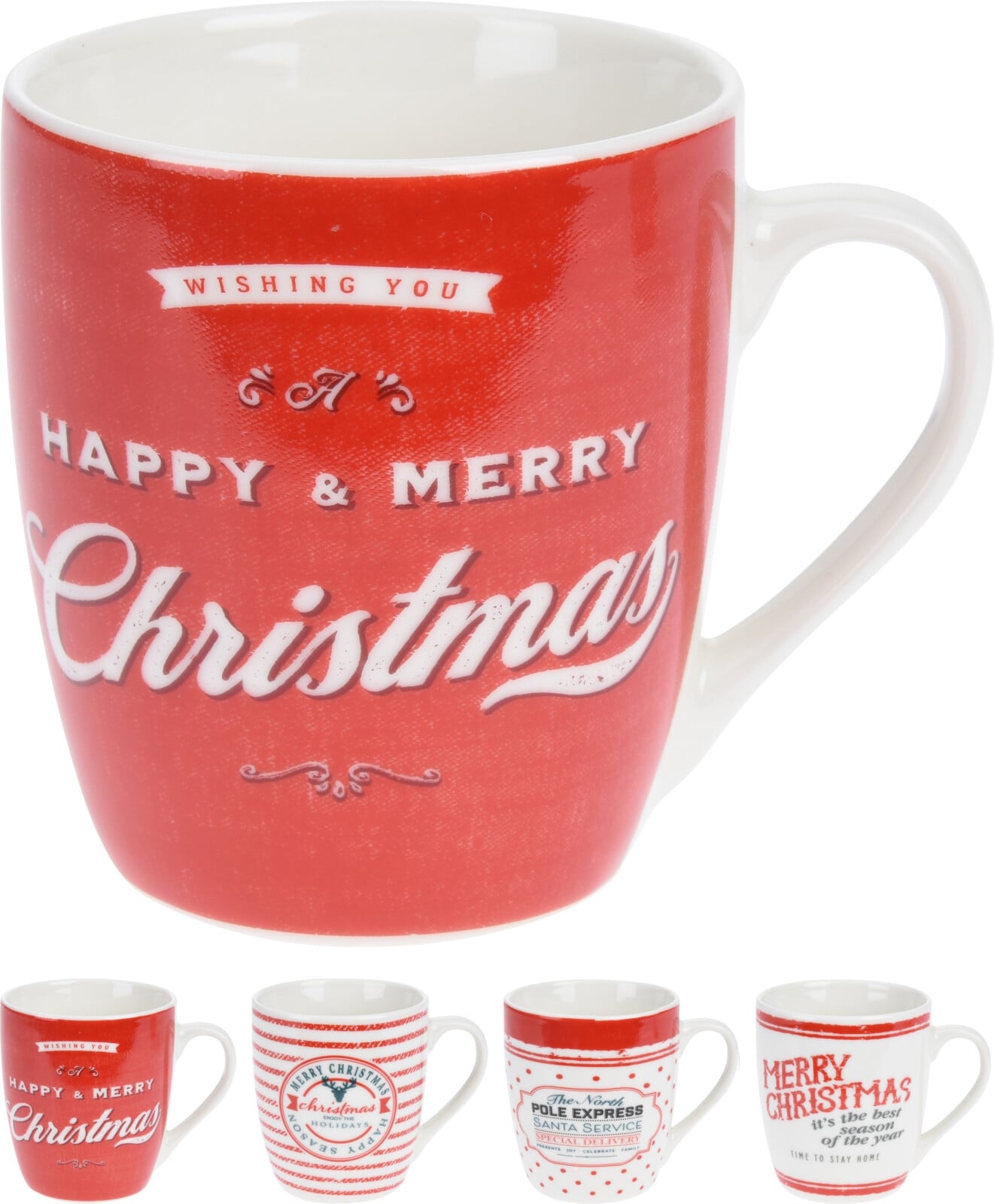 Коледна чаша за мляко 200 мл микс