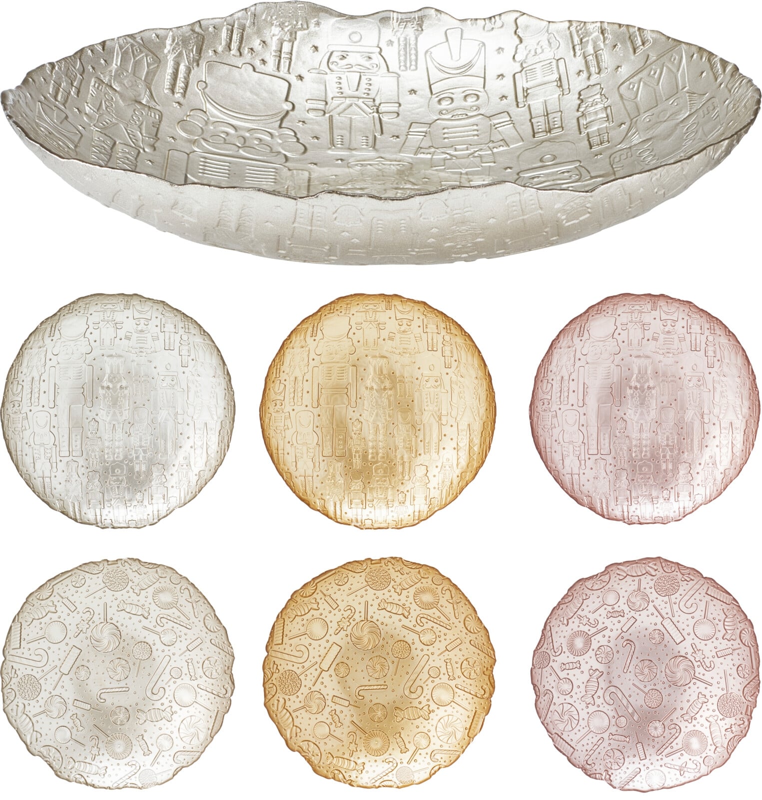 Коледна стъклена купа Metallic ø 30 см микс