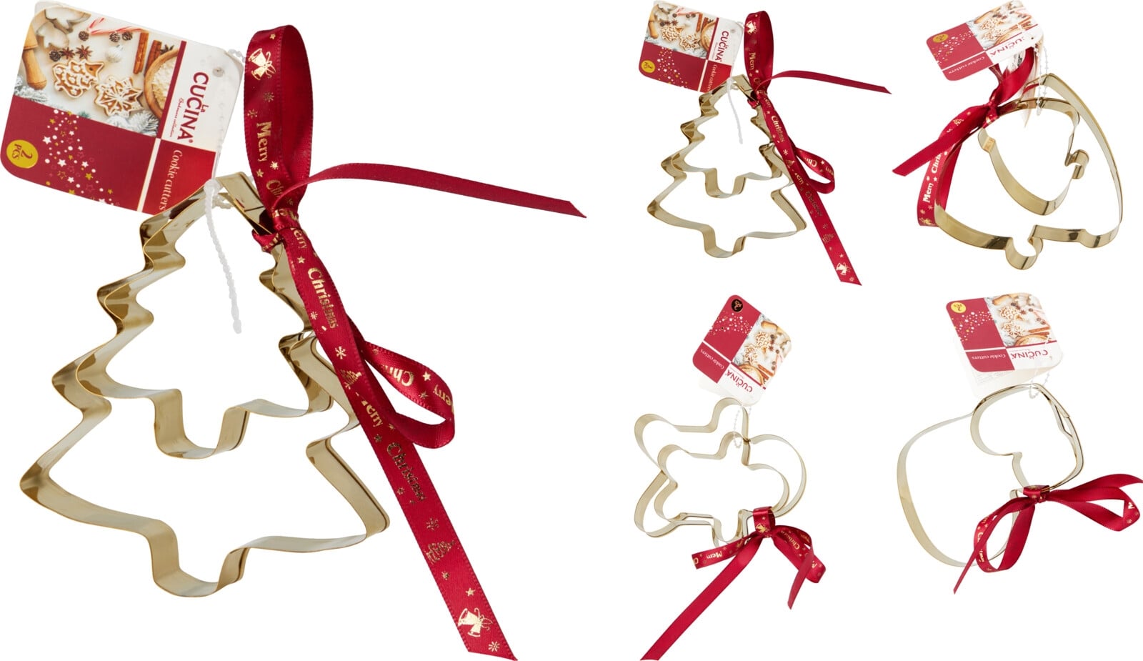 Коледен комплект формички за сладки 2 броя микс