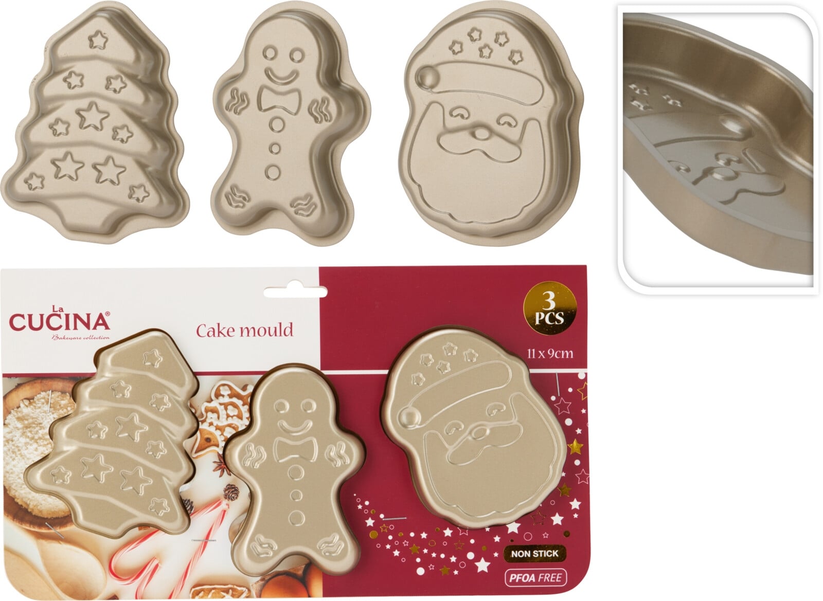 Коледен комплект форми за печене 3 броя