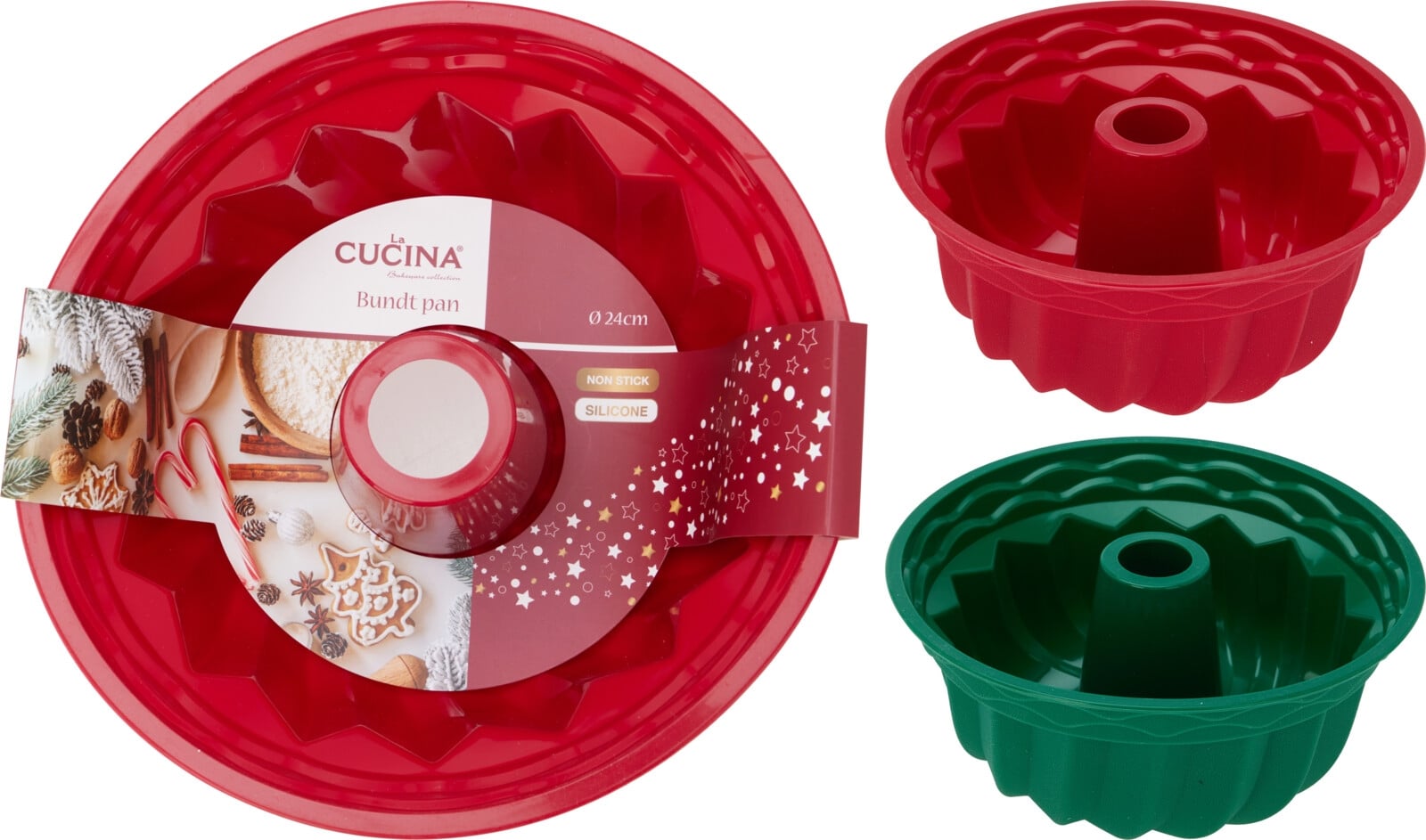 Коледна форма за кекс ø 24 см микс
