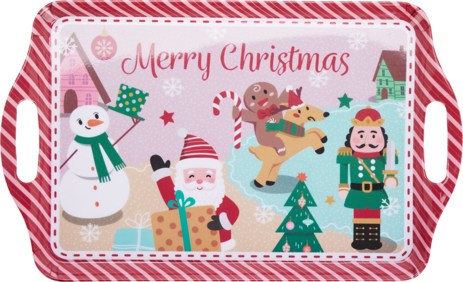 Коледен поднос за сервиране с дръжки 38 х 23,5 см