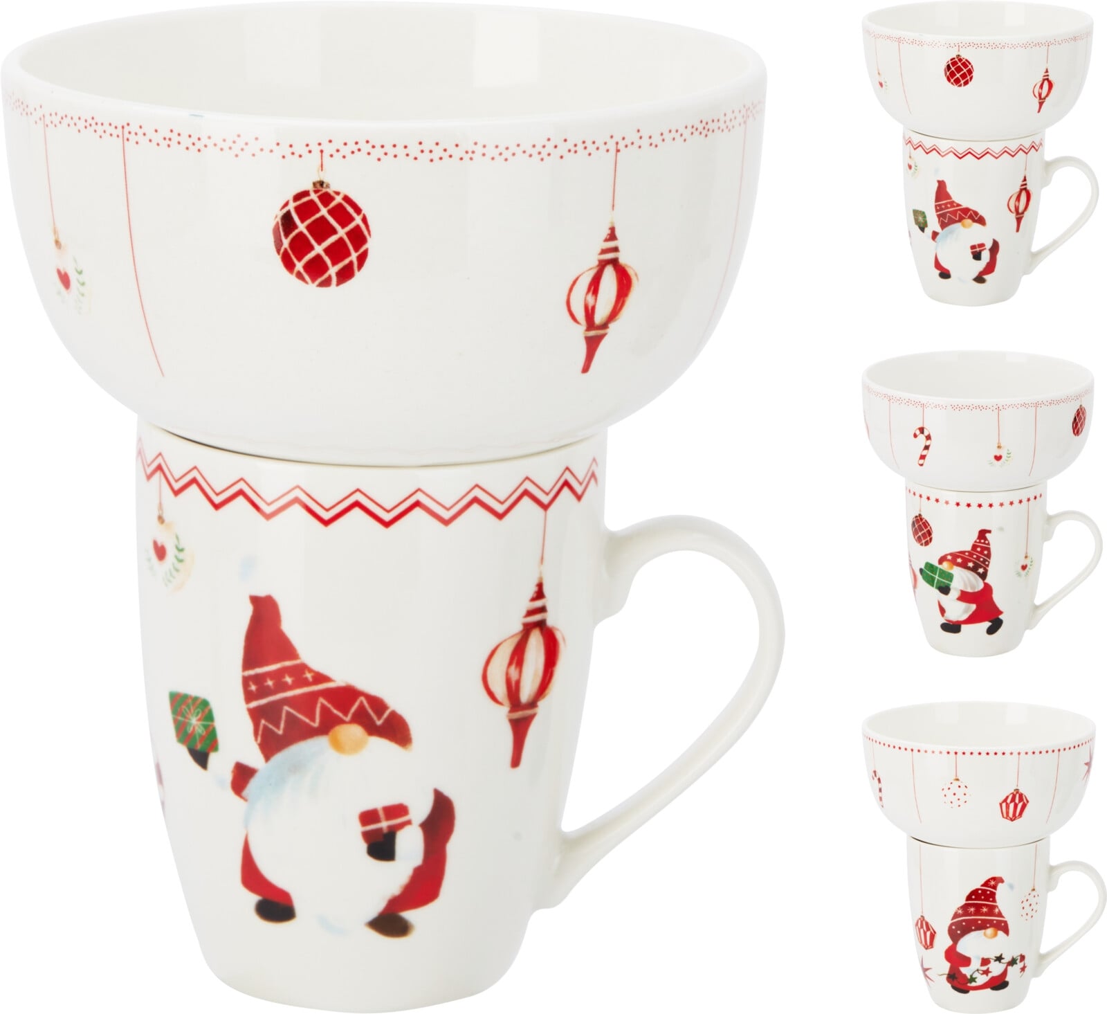 Коледен комплект чаша с купа микс