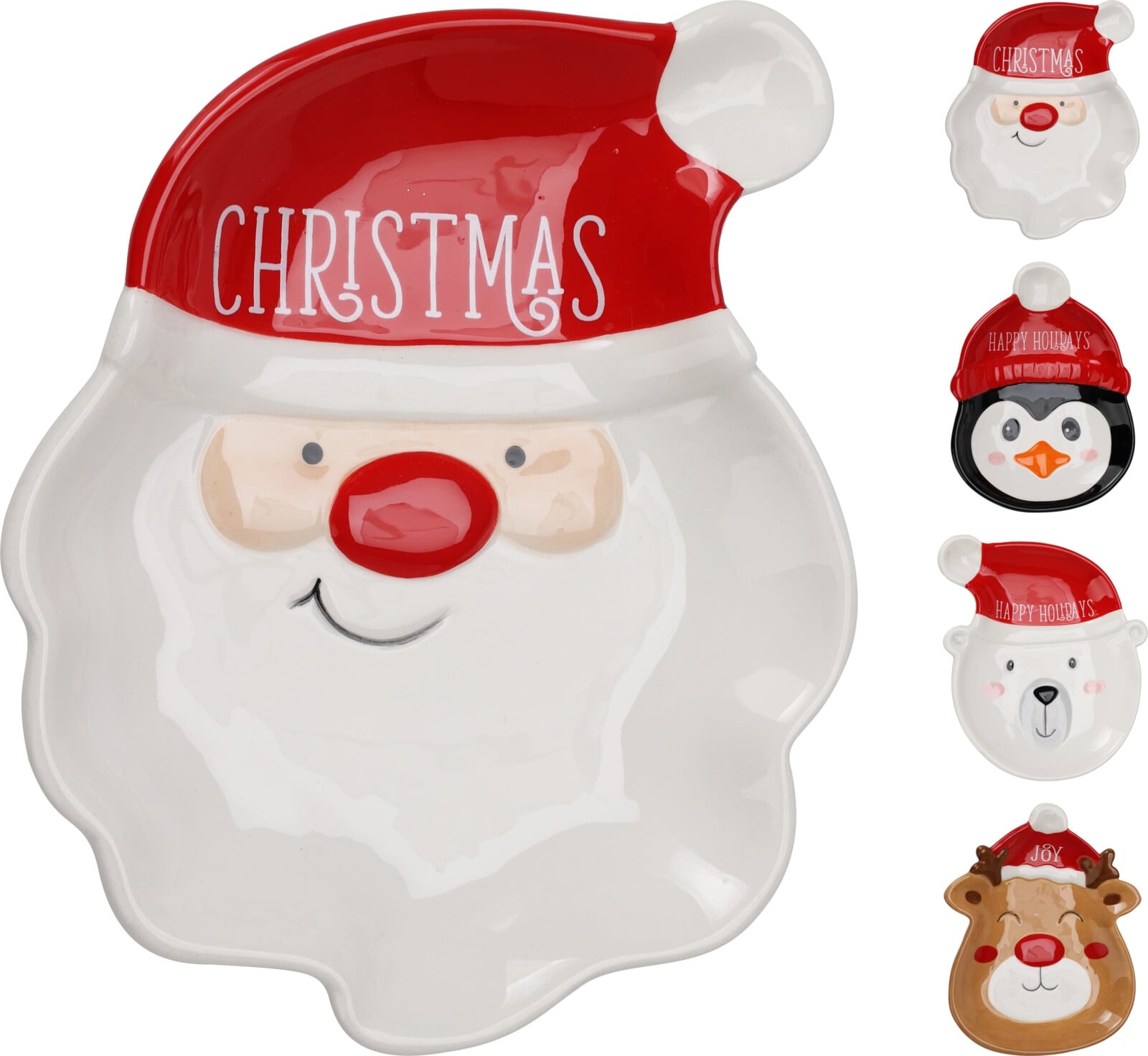 Коледна чиния 18,5 х 16 х 2,9 см микс