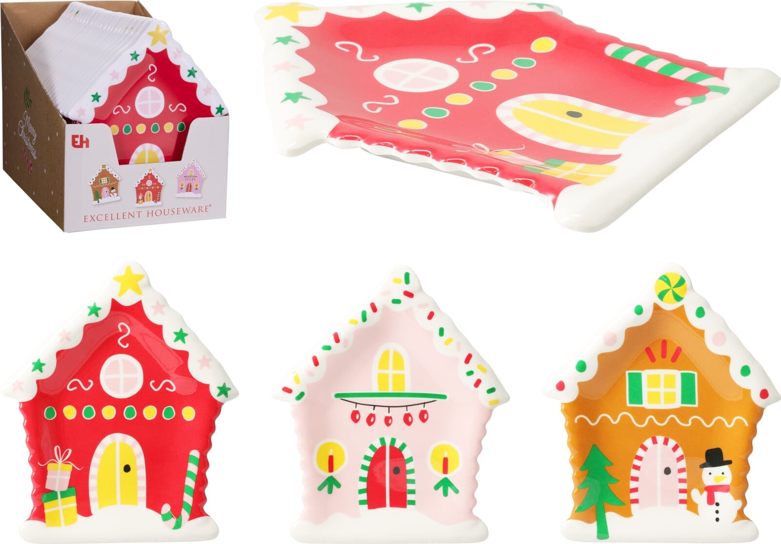 Коледна чиния House 19,8 х 16 см микс