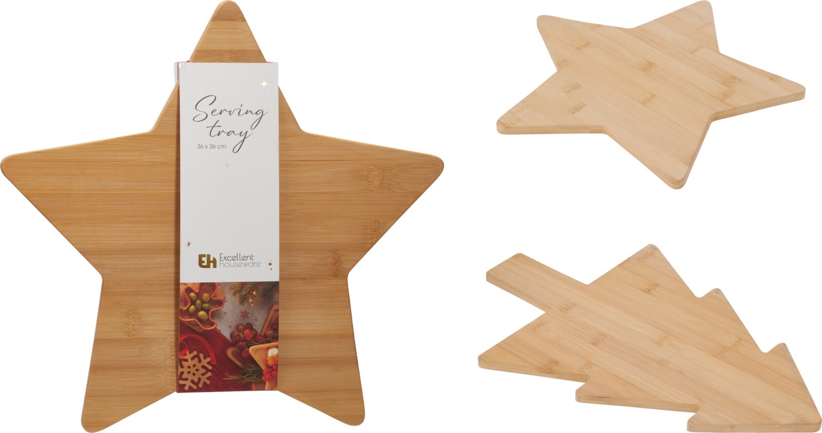 Коледен поднос за сервиране Bamboo микс