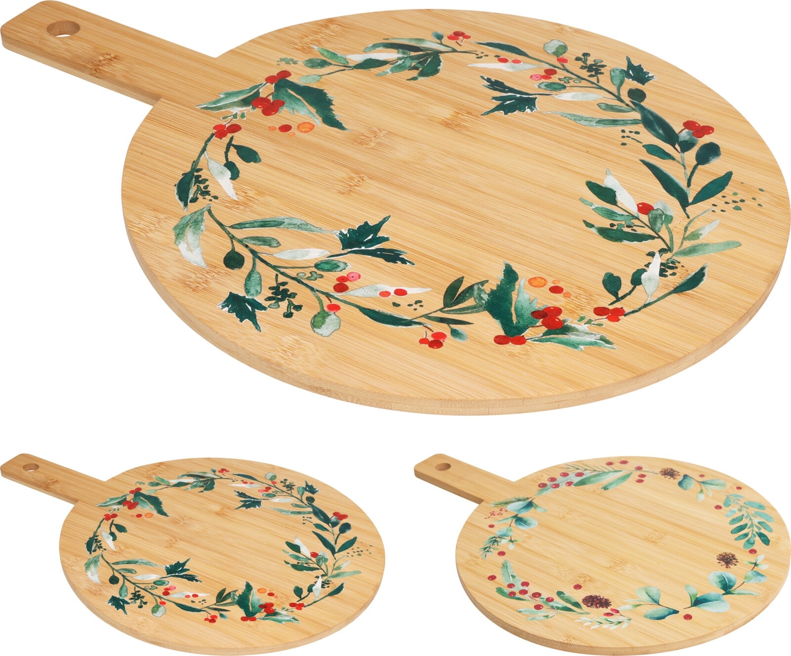 Коледен поднос за сервиране Венец 35 х 45 см микс