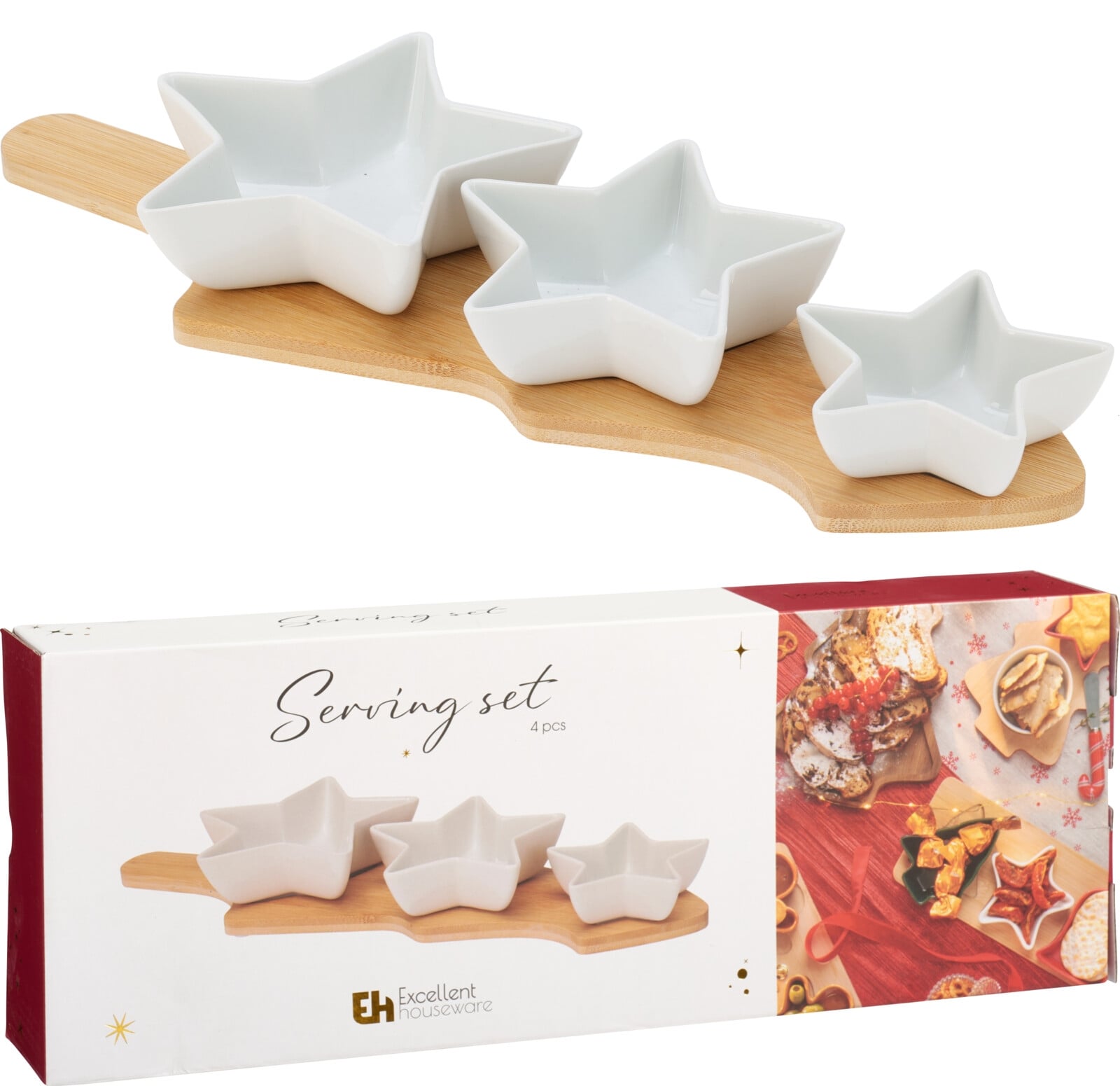 Коледен комплект за сервиране Star 4 части