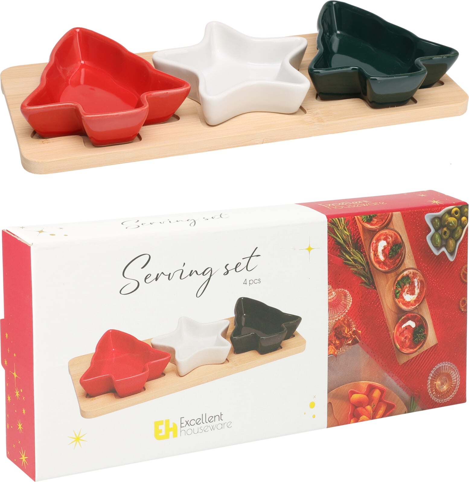 Коледен комплект за сервиране Bamboo 4 части