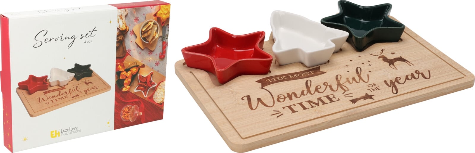 Коледен комплект за сервиране 4 части