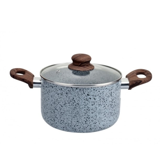 Тенджера с капак Voltz Siena OV51318J20D / 20 x 11 см светло сива