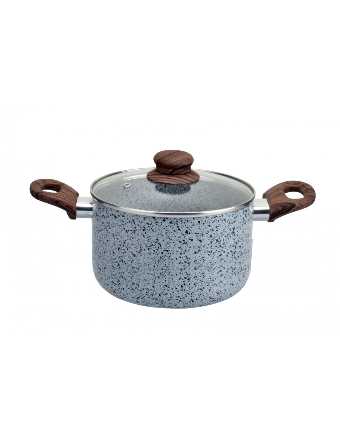 Тенджера с капак Voltz Siena OV51318J22D / 22 x 12,5 см светло сива