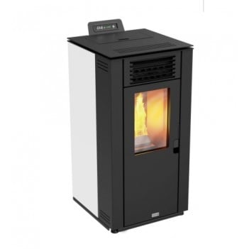 Суха пелетна камина Artel Nikole бяла 9,7–3,3 kW