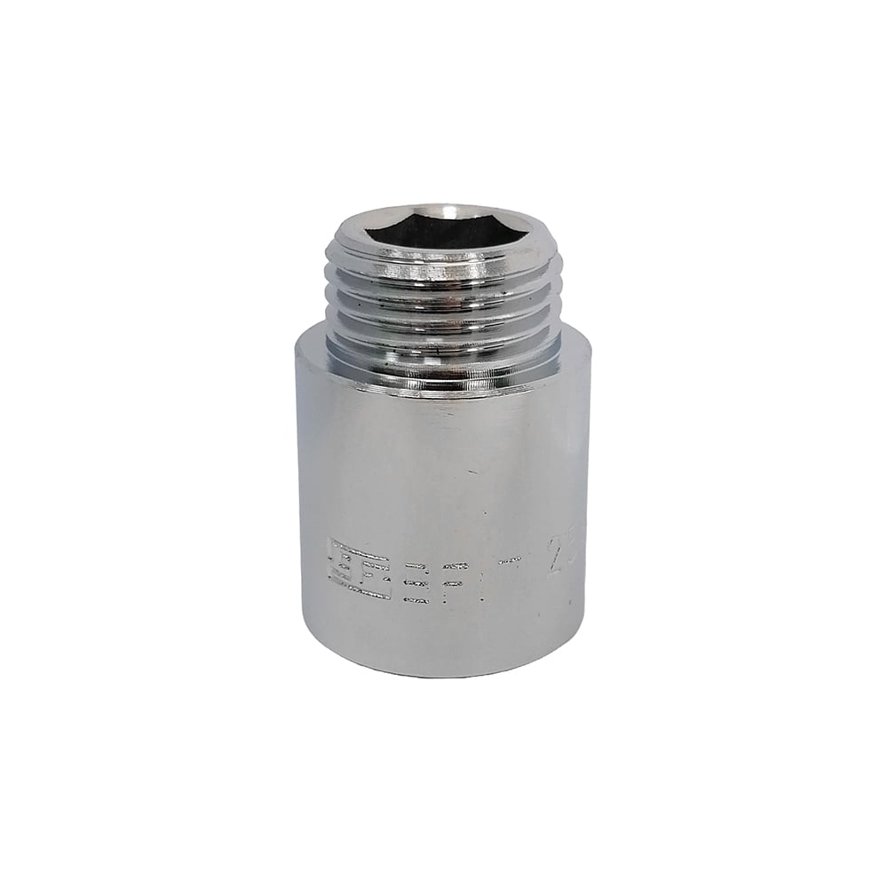 Месингов хромиран ВиК удължител Sfit 1/2“ x 15 мм тежък модел