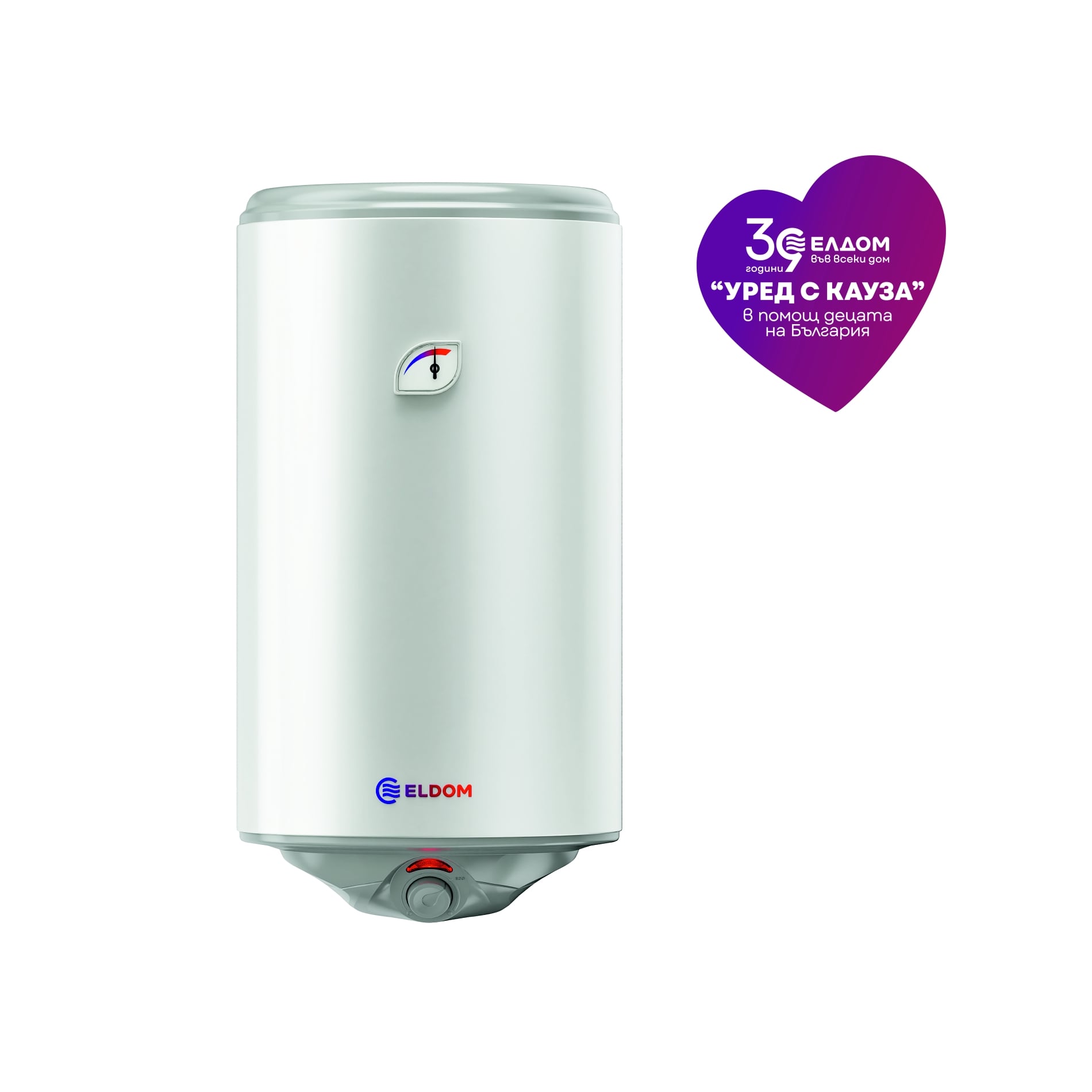 Вертикален бойлер Елдом Style WVY08044F 80л 3000W
