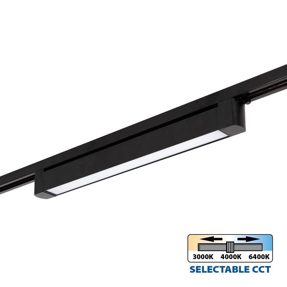Линейно LED тяло за релсов монтаж Vivalux Drax 20W BK CCT черно