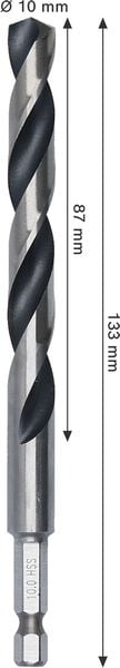 Свредло за метал Bosch HSS шестостенно 10 мм / 87 х 133 мм