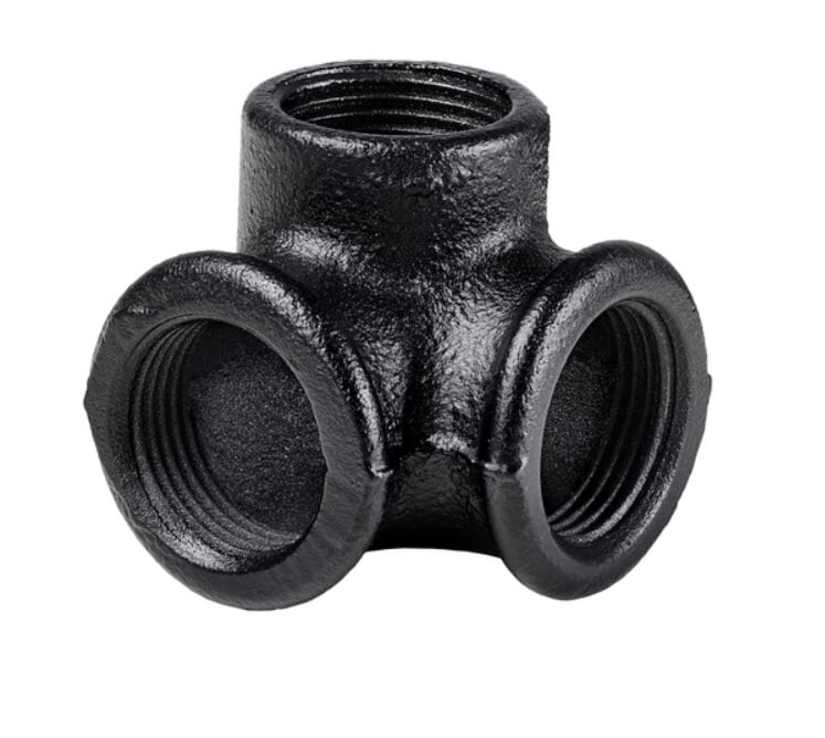 Ъглов чугунен тройник за тръбни сглобки Dolle Pipe Ж 3/4''