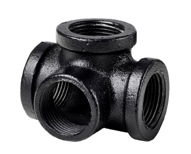 Ъглов чугунен четворник за тръбни сглобки Dolle Pipe Ж 3/4''