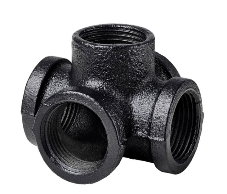 Ъглов чугунен петорник за тръбни сглобки Dolle Pipe Ж 3/4''