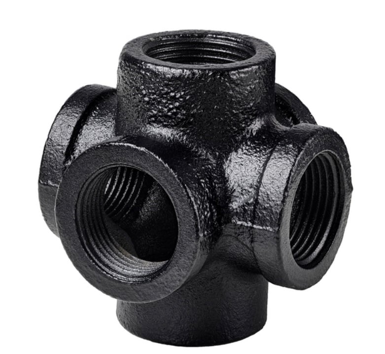 Ъглов чугунен шесторник за тръбни сглобки Dolle Pipe Ж 3/4''