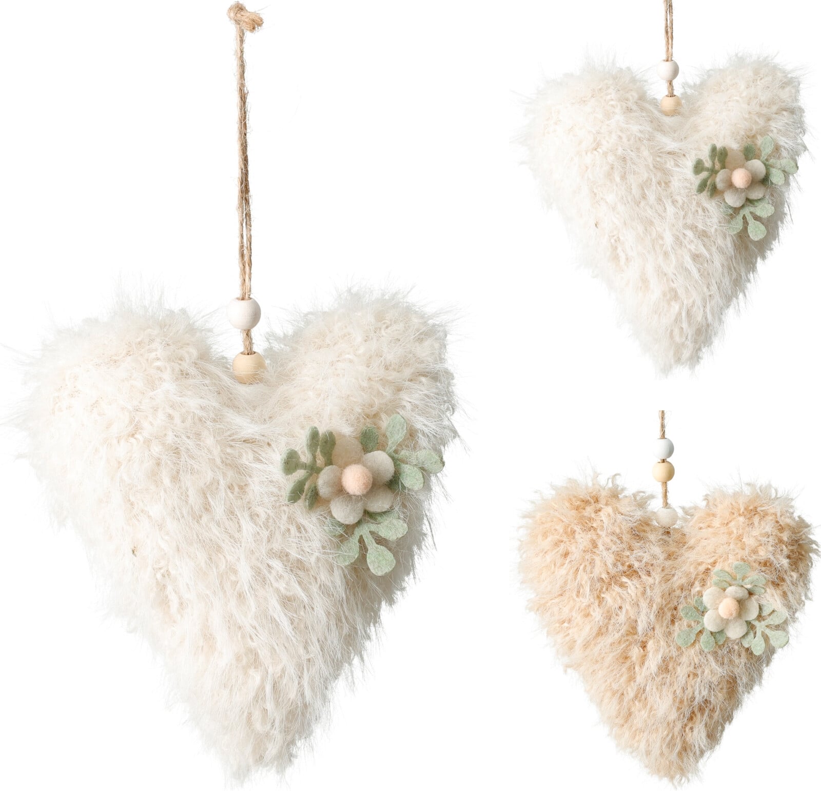 Висяща декорация Heart&Flower 14см микс