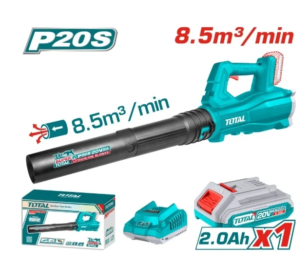 Акумулаторен издухвател TOTAL, 20V / 2Ah