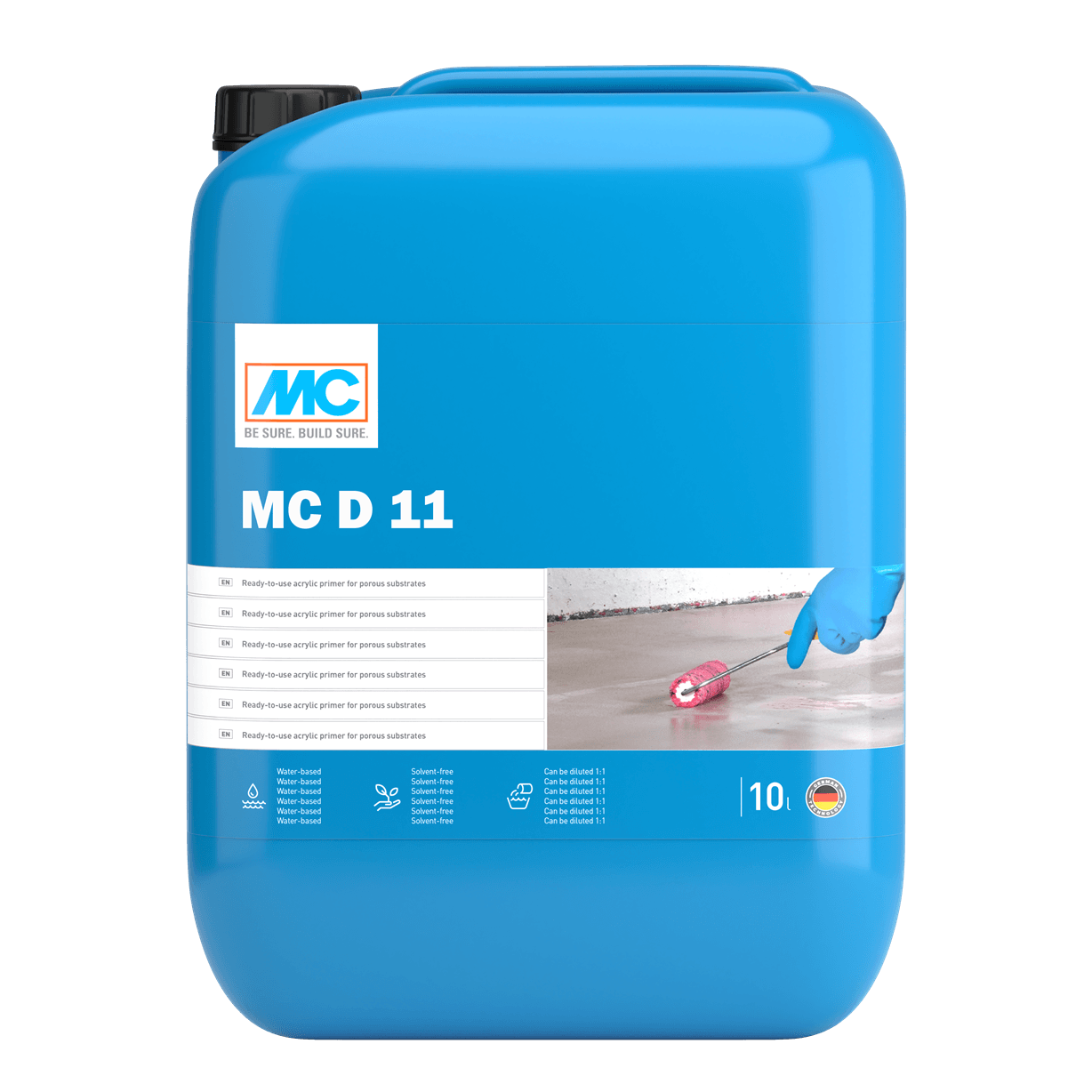 Готов за употреба дълбокопроникващ акрилен грунд за порьозни основи MC D 11 / 10л