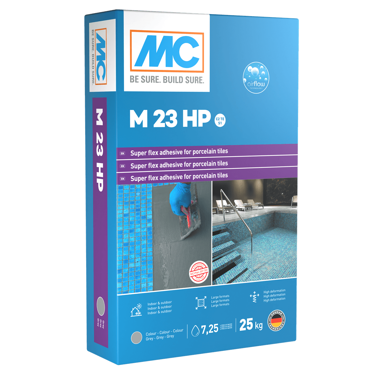 Суперфлекс лепило за порцеланови плочки C2TES1 M 23 HP Grey 25 кг