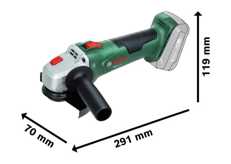 Акум. ъглошлайф Bosch PWS 18V-70, 18 V, 125 мм, без батерия и зарядно