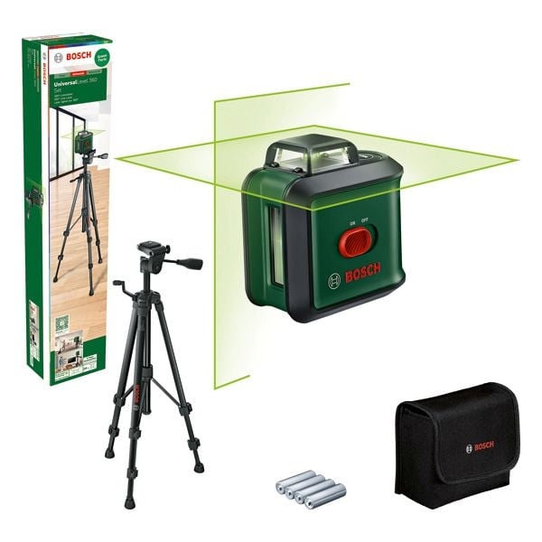 Лазерен нивелир Bosch UniversalLevel 360, 24 м, със статив