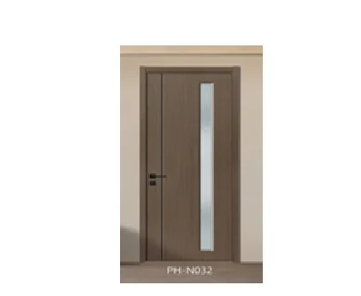Интериорна врата с остъкление PH-N032 орех 95х205см