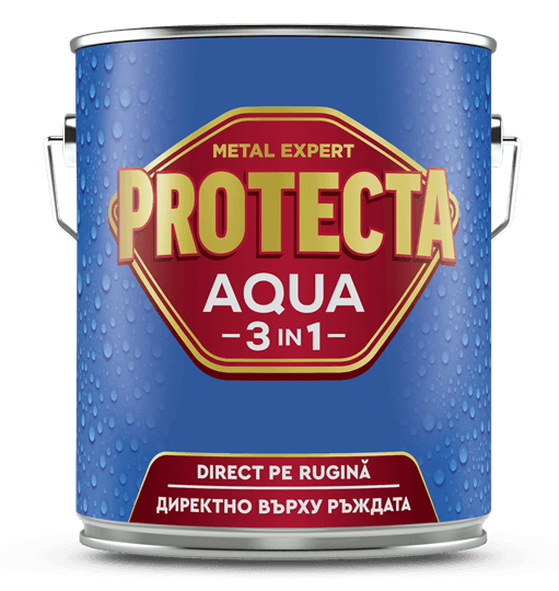 Боя за метал Protecta 3in1 Aqua RAL 9004 черна 2.5л