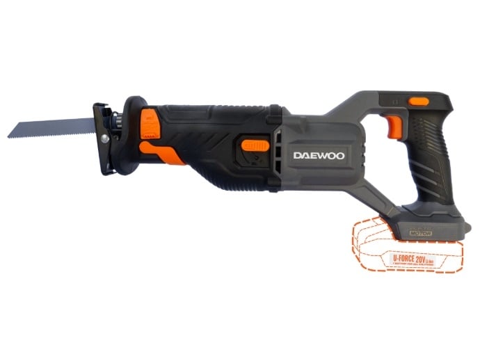 Акум. саблен трион, безчетков DAEWOO DALRCBL20-290, 20V, 29 мм, Li-ion, без бате