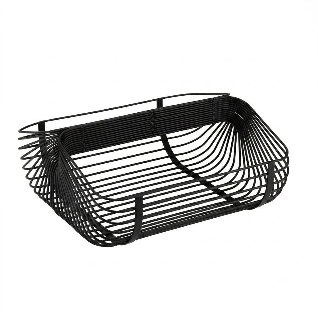 Метална плитка кошница Horecanо 28 x 13 см черна