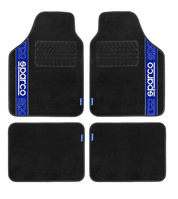 Стелки мокет Sparco 4 бр/к-т със синьо
