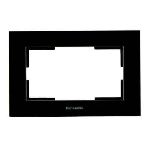 Рамка за двоен контакт Каре Плюс Panasonic черна