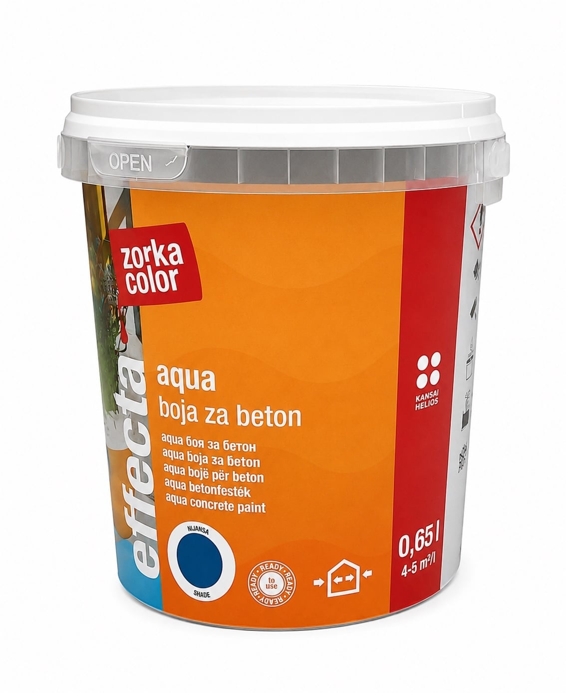 Боя за бетон Helios Zorka Color синя 5003 / 0,65 л