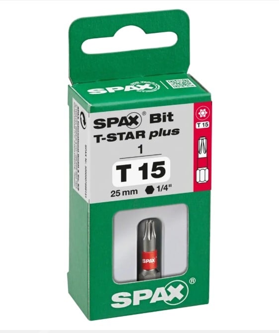 Бит Spax T-STAR plus T15 / 25 мм S 1 брой