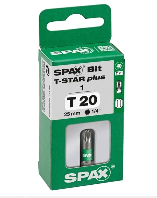 Бит Spax T-STAR plus T20 / 25 мм S 1 брой