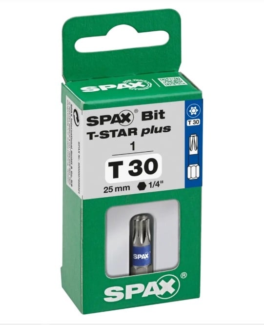 Бит Spax T-STAR plus T30 / 25 мм S 1 брой