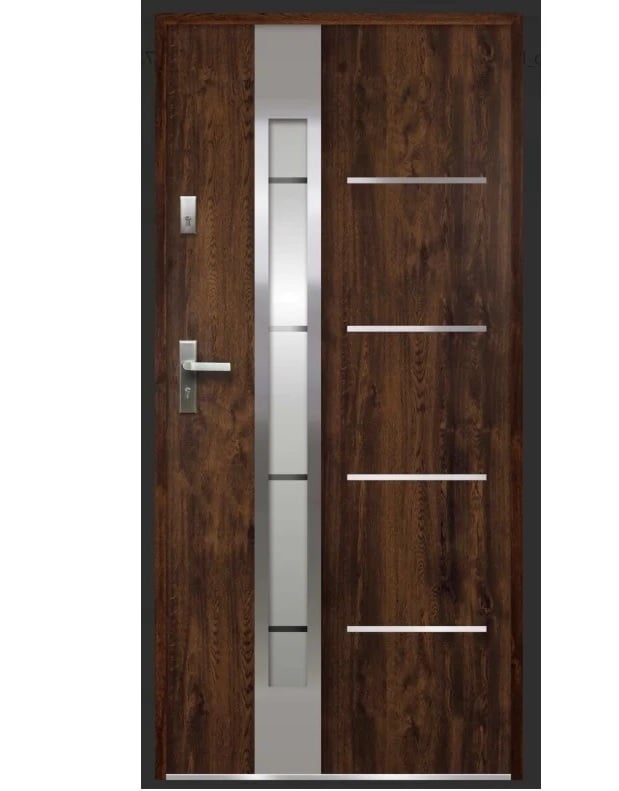 Входна метална врата Ok Doors Luna орех 100 x 207 см дясна / навътре