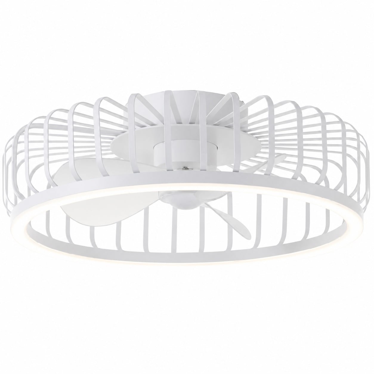 LED вентилатор-полилей с дистанционно Brilliant Capo бял ф480мм 36W ф480мм