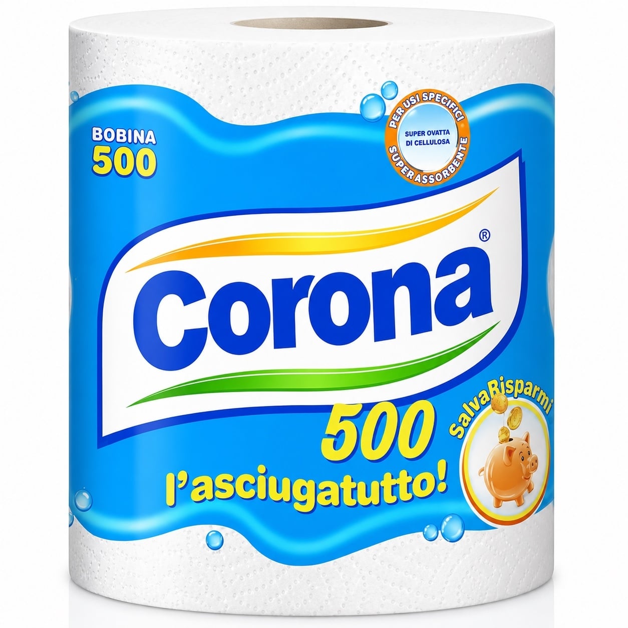 Двупластова кухненска хартия Corona 500 къса
