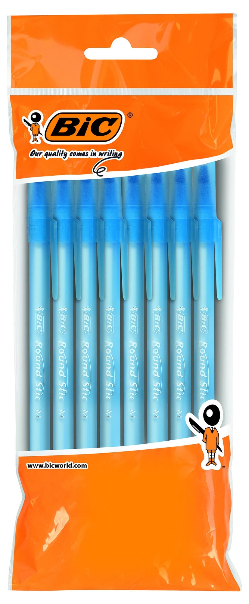 Химикалки BIC Round Stic сини 8 броя