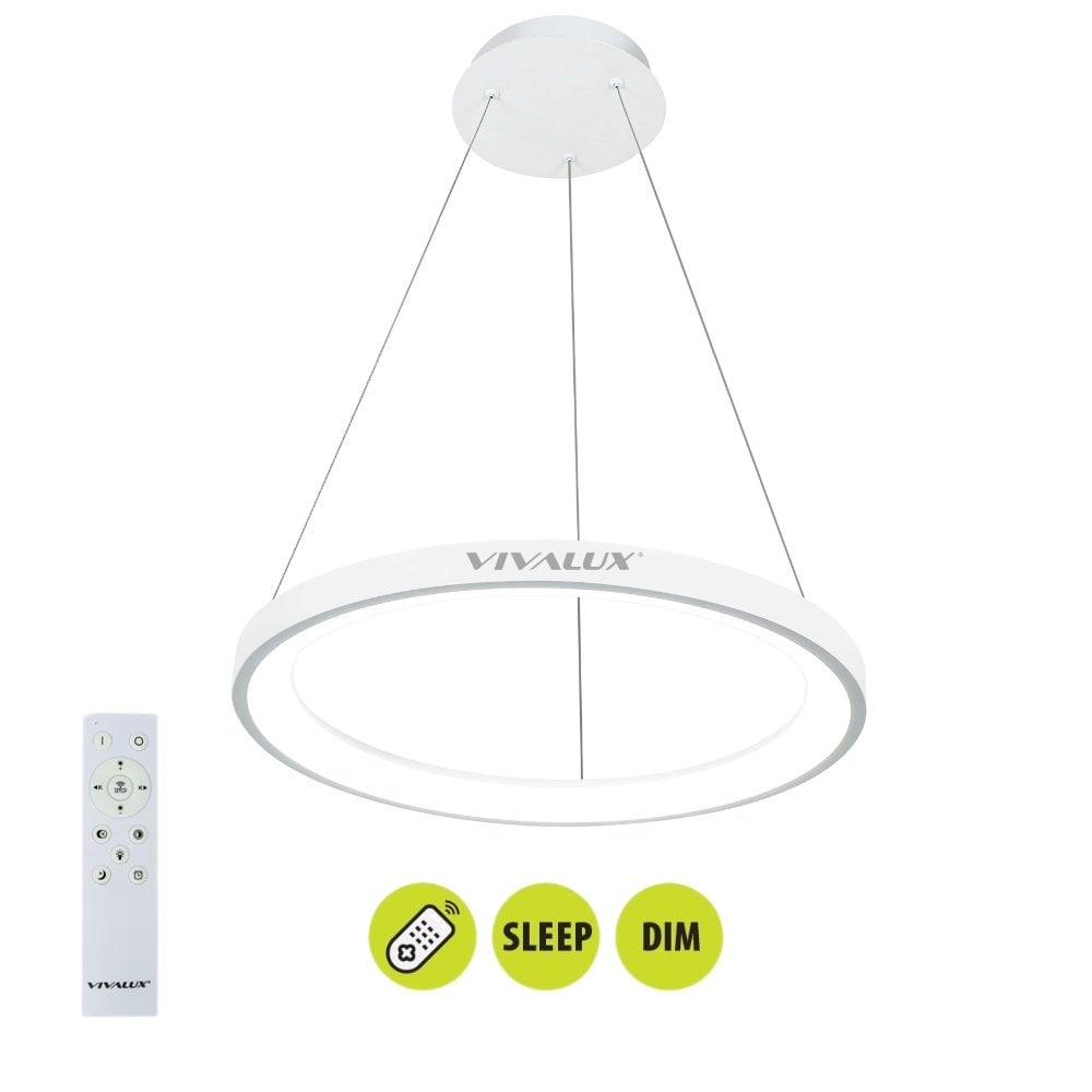 LED полилей Vivalux Alexa-P 55W 3000K-4000K-6000K бял с дистанционно