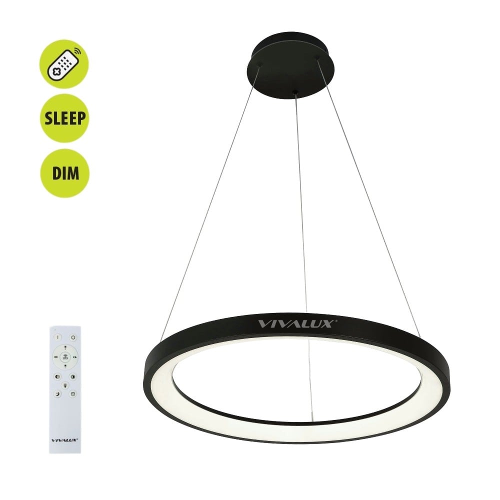 LED полилей Vivalux Alexa-P 55W 3000K-4000K-6000K черен с дистанционно